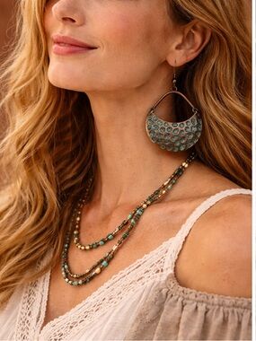 Turquoise and Bronze Earrings